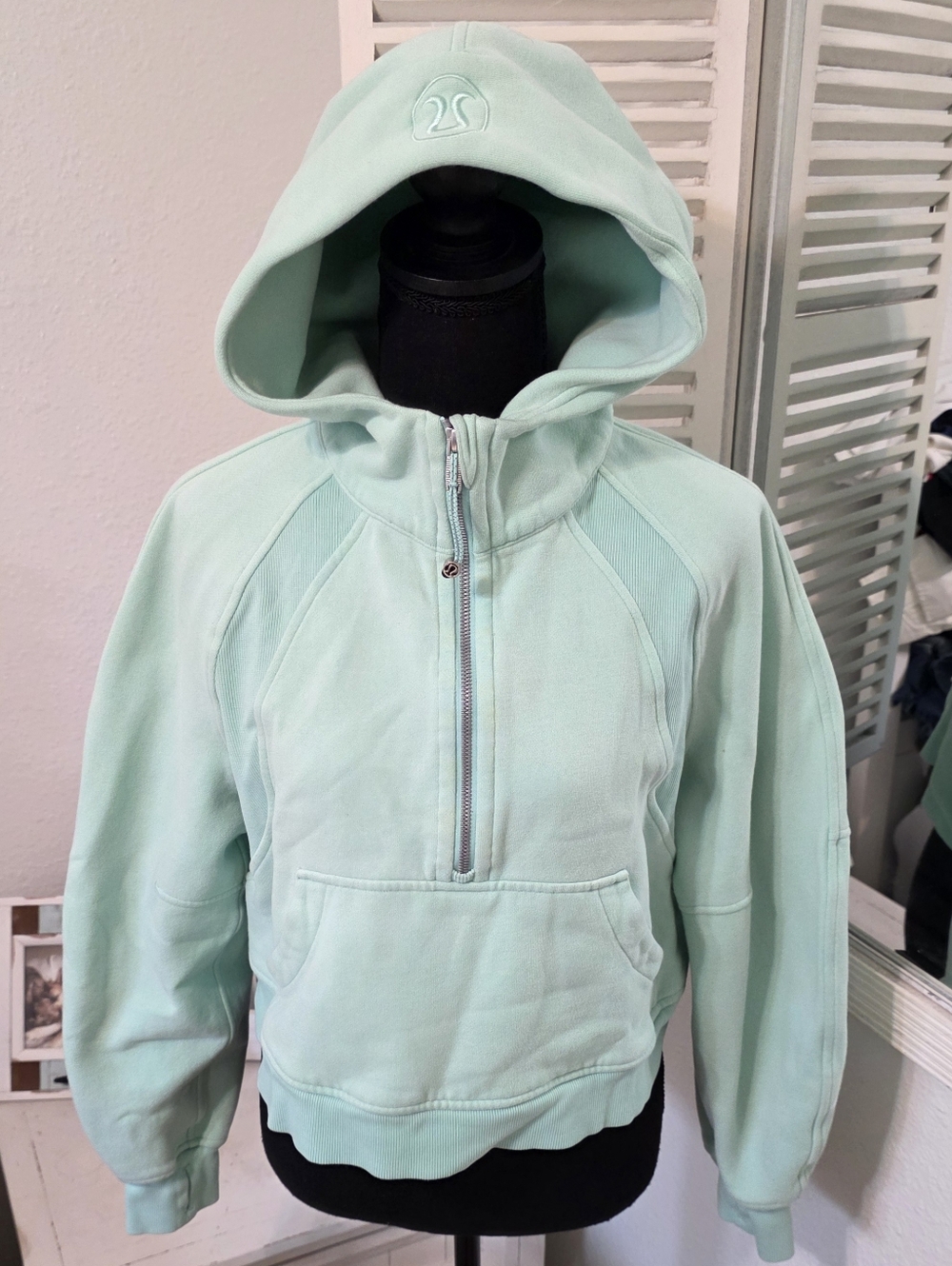 Lululemon Scuba Oversized Half-Zip Hoodie Delicate Mint - Picture 5 of 12